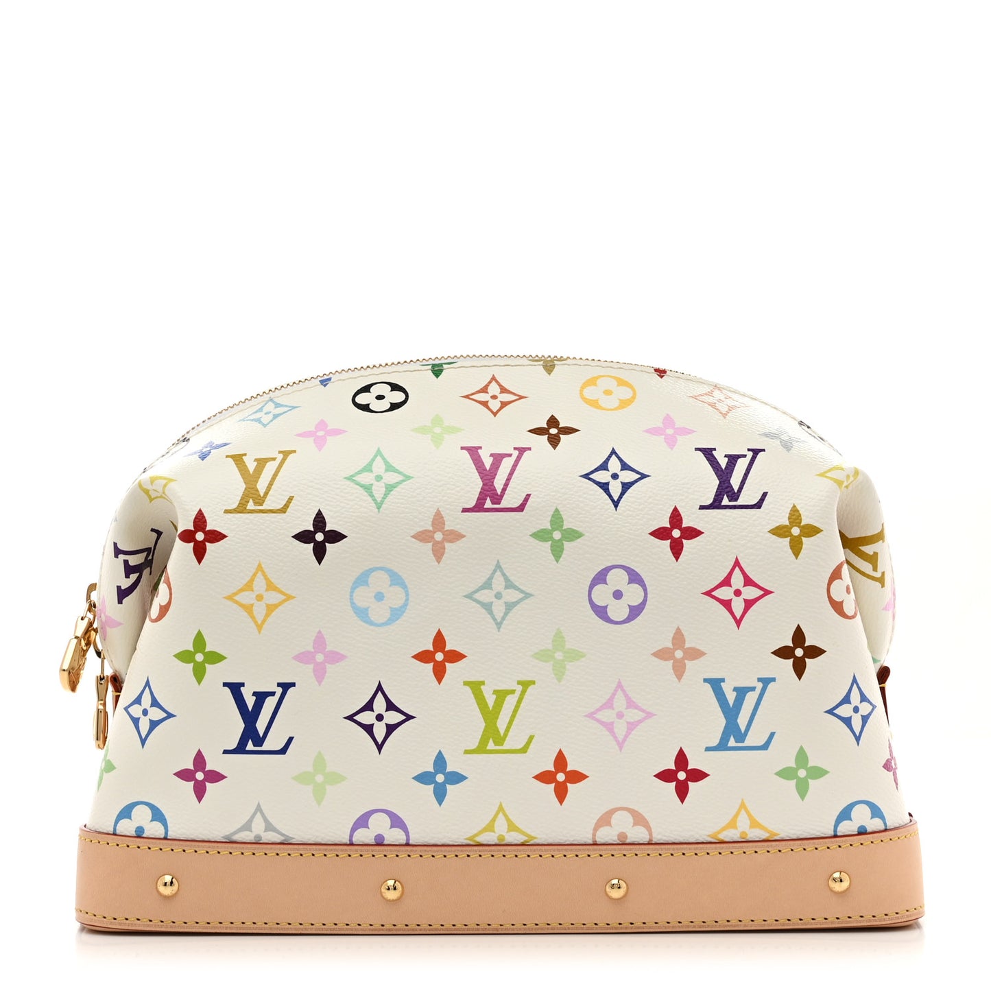 LV x TM Monogram Multicolor Cosmetic Pouch GM White