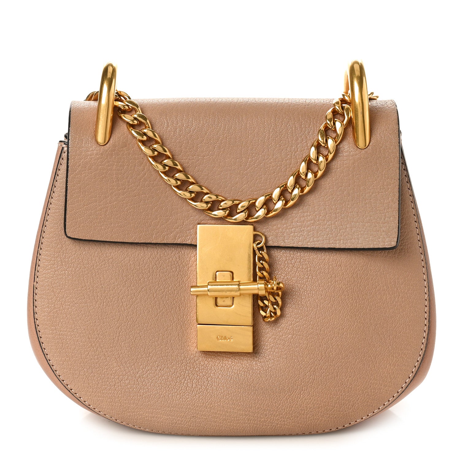 Chloe Grained Lambskin Drew Shoulder Bag Biscotti Beige 1 of 10