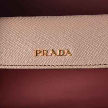 Prada Saffiano Cuir Medium Double Bag Cammeo Rosa 6 of 11