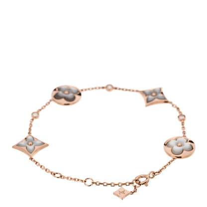 Louis Vuitton 18K Pink Gold Diamond Mother of Pearl Color Blossom Multi Motif Bracelet 2 of 5