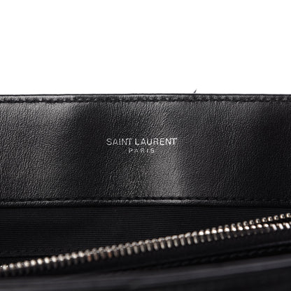 Saint Laurent Calfskin Y Quilted Monogram Medium Loulou Chain Satchel Black 10 of 12