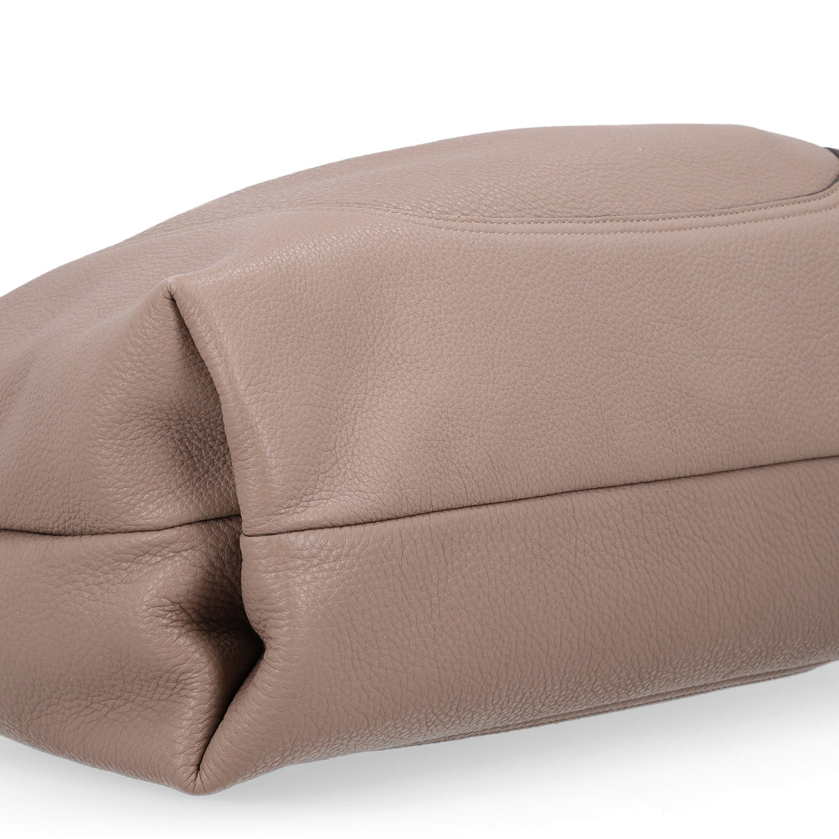 Grained Calfskin Softbit Maxi Shoulder Bag Taupe