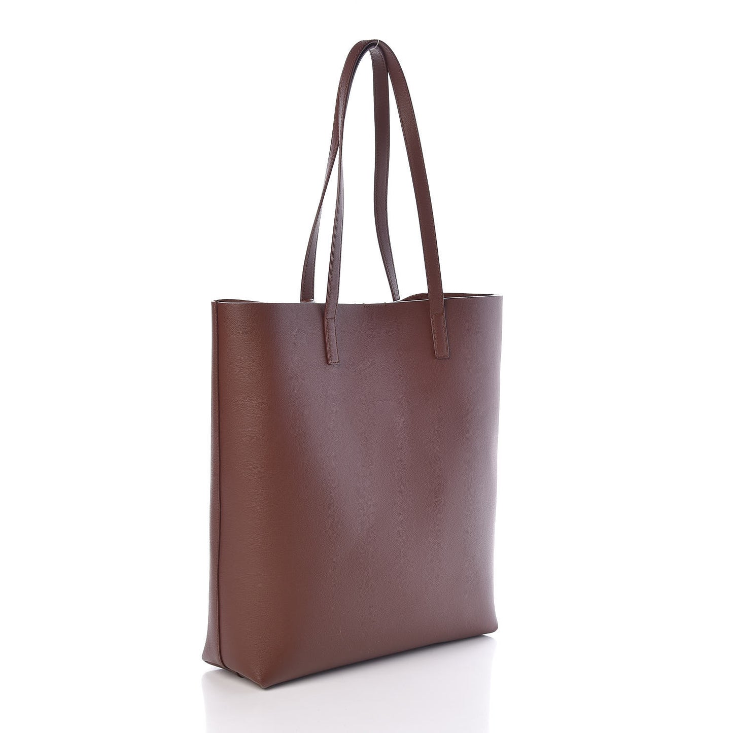 Calfskin Medium Shopping Tote Old Brandy