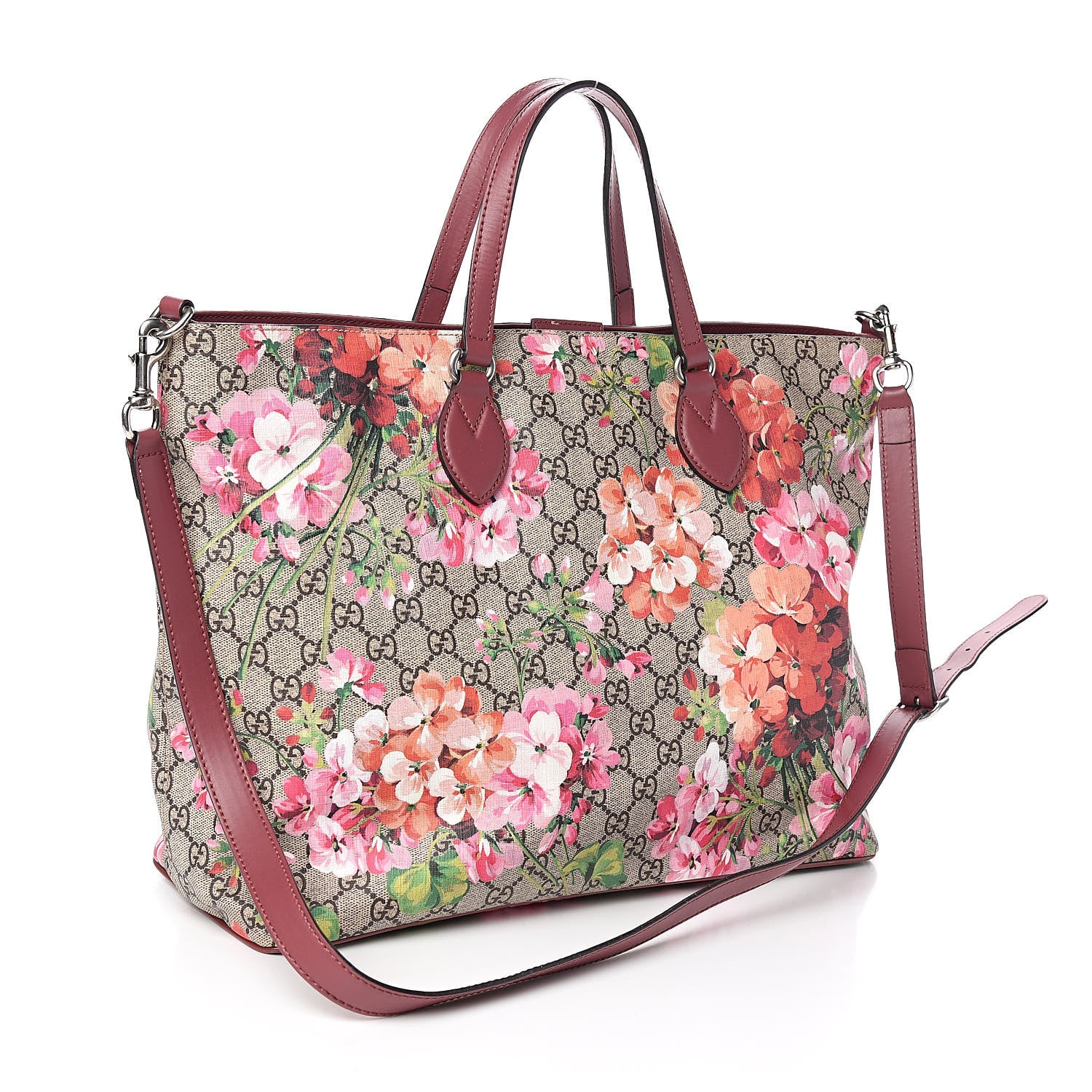 Gucci Soft GG Supreme Monogram Blooms Medium Crossbody Tote Beige Multicolor Dry Rose 3 of 8