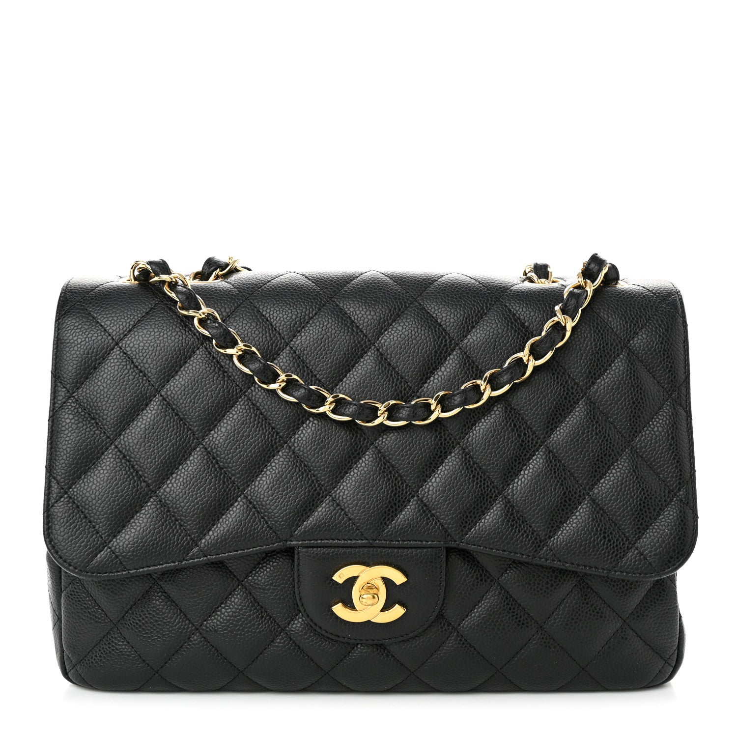 Chanel Caviar Quilted Jumbo Single Flap Black 1 of 12