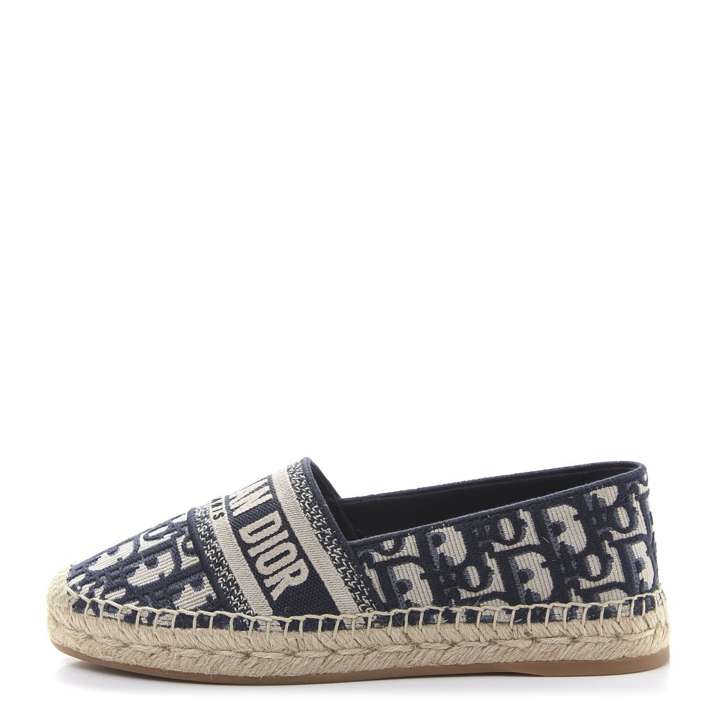 Oblique Embroidered Granville 15mm Espadrilles 36.5 Deep Blue