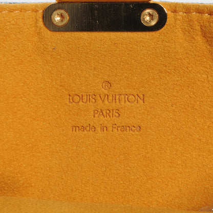 Louis Vuitton Monogram Denim Pochette Plat Clutch Blue 5 of 7