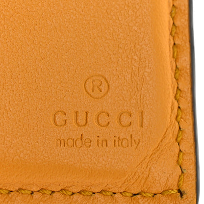 Gucci Calfskin GG Tennis Embossed Bi-Fold Wallet Yellow Tangerine 6 of 12