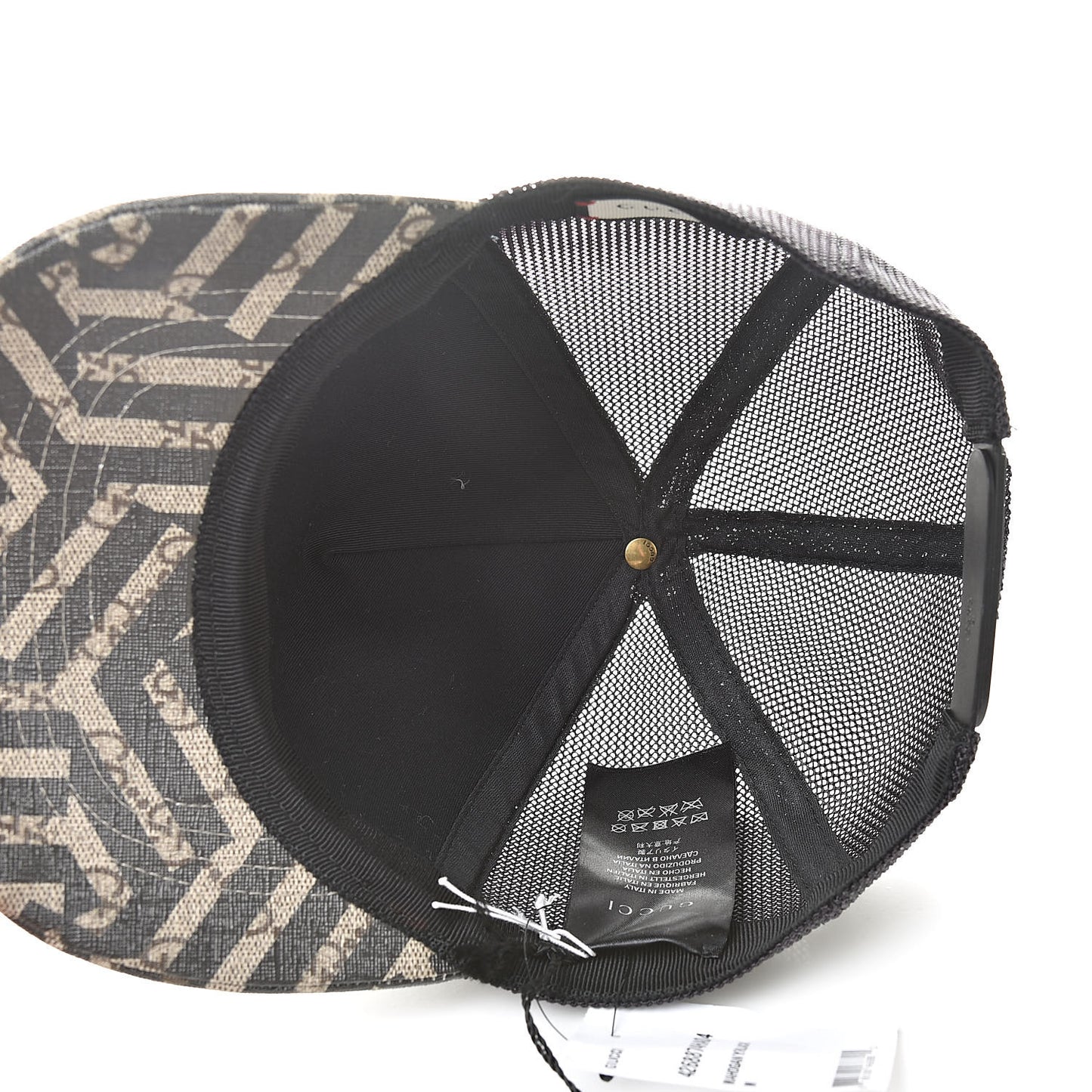 GG Supreme Monogram Caleido Baseball Hat M Black
