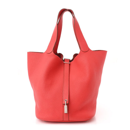 Hermes Taurillon Clemence Picotin Lock 26 GM Bougainvillea 1 of 12
