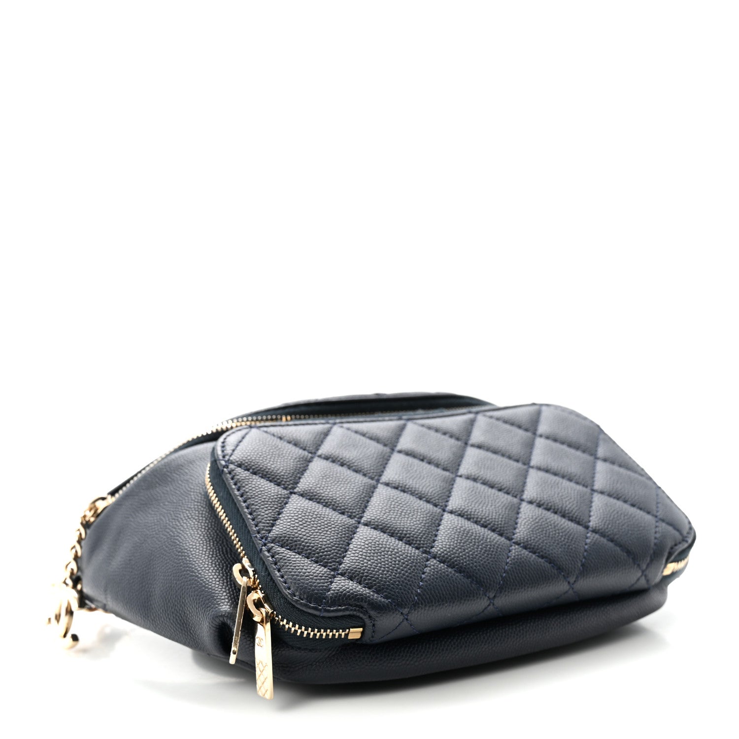 Chanel Caviar Quilted Business Affinity Waist Belt Bag Navy 4 of 11