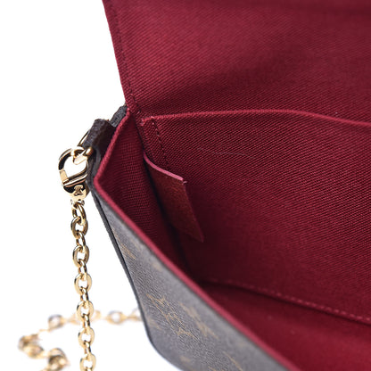 Louis Vuitton Monogram Pochette Felicie Chain Wallet Fuchsia 9 of 14
