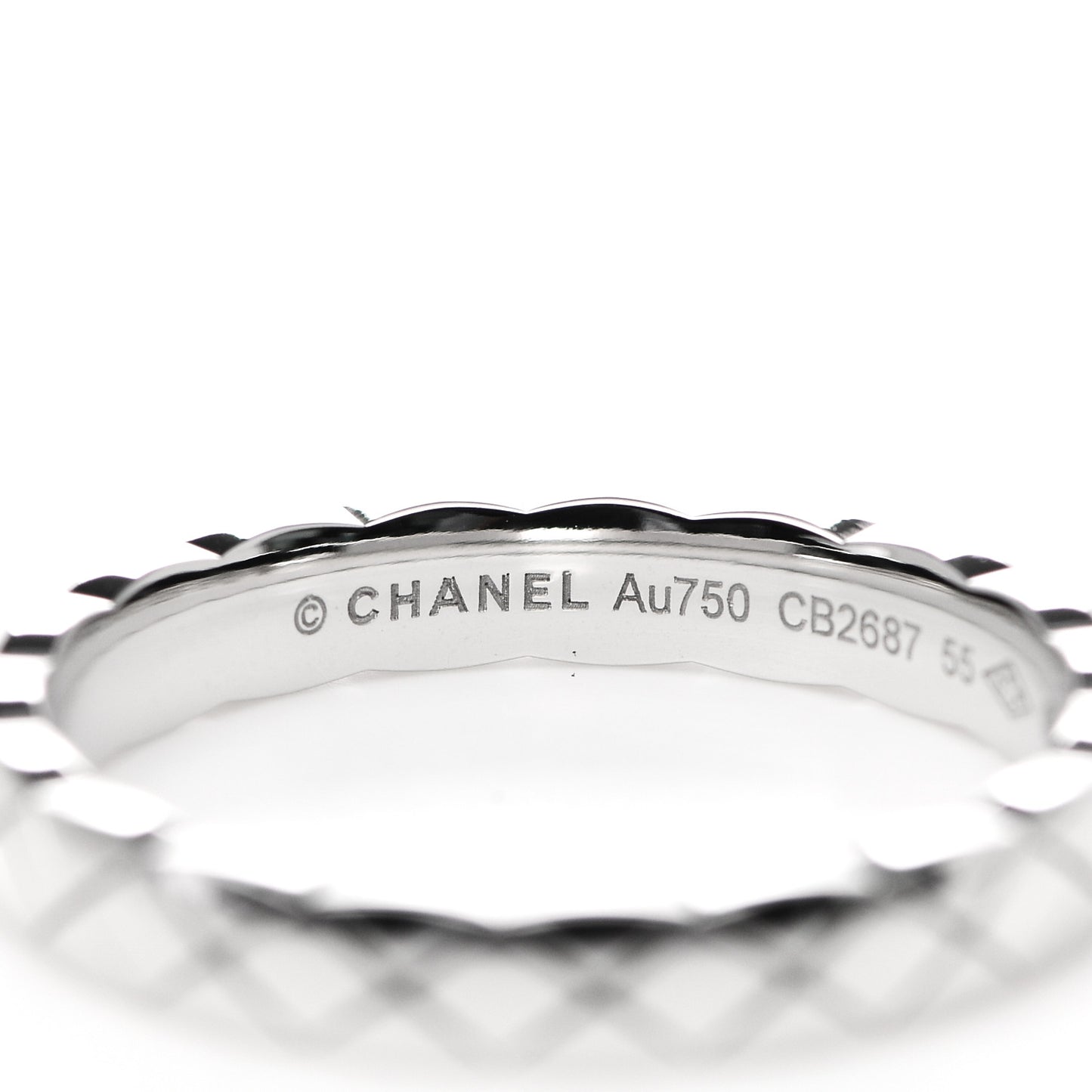 18K White Gold Mini Coco Crush Ring 55 7.25