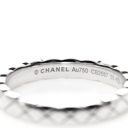 Chanel 18K White Gold Mini Coco Crush Ring 55 7.25 4 of 6