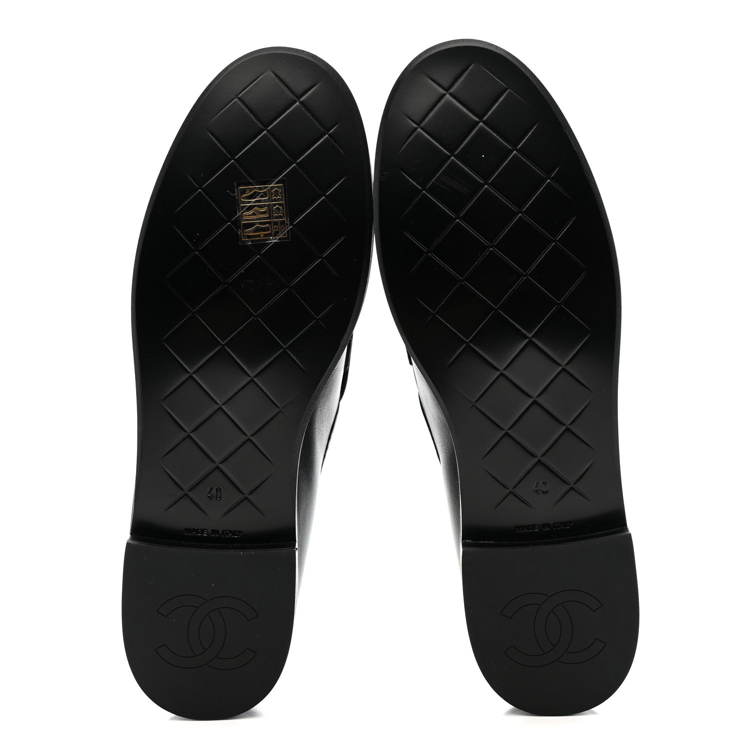 Chanel Lambskin Quilted CC Turnlock Loafers 40 Black 6 of 10