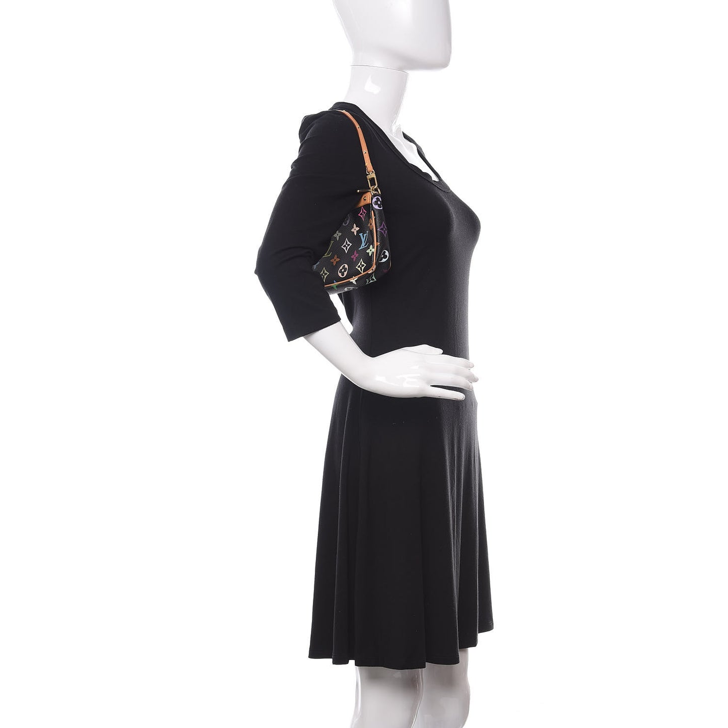 Monogram Multicolor Pochette Accessories Black