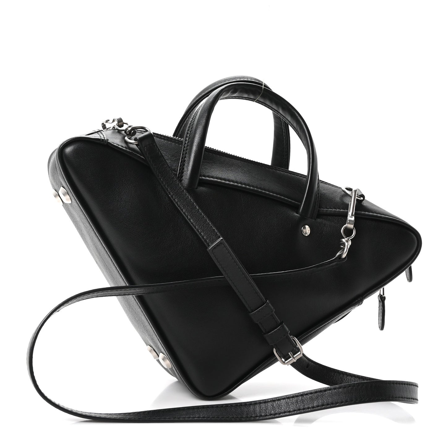 Calfskin S Triangle Duffle Black