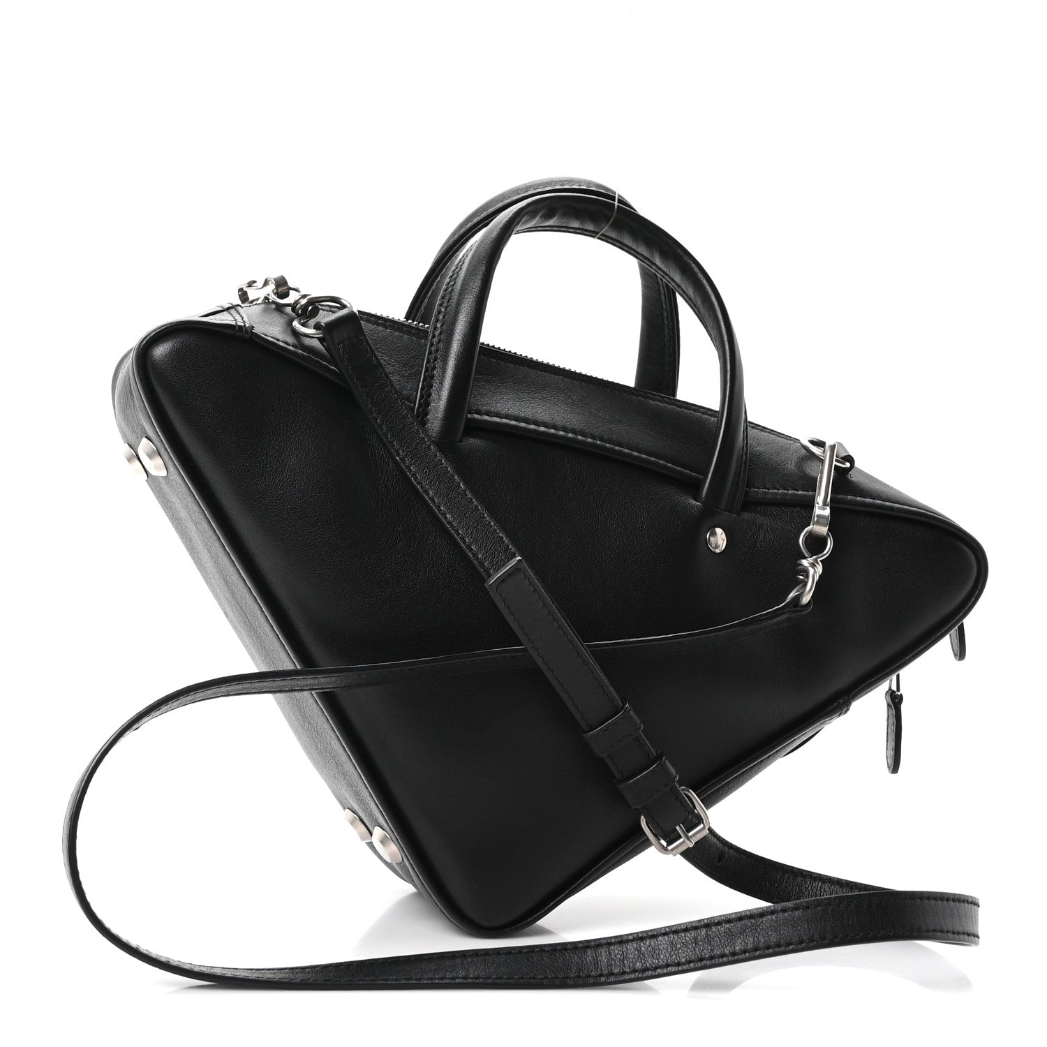 Balenciaga Calfskin S Triangle Duffle Black 3 of 10