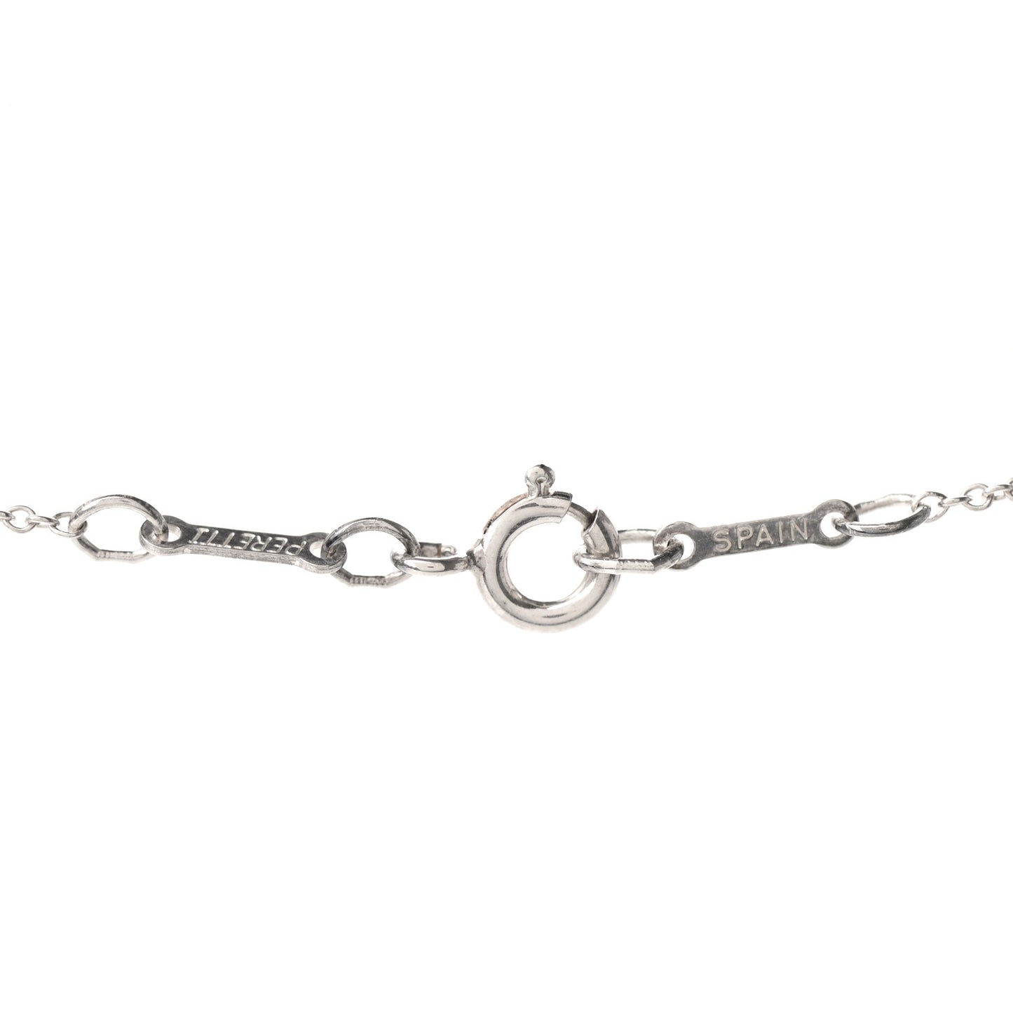 Sterling Silver 16mm Elsa Peretti Open Heart Pendant Necklace