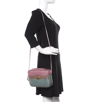 Gucci Laminated Nappa Trapuntata Small Zumi Shoulder Bag Rosa Lago Rame 2 of 9