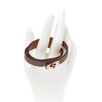 Hermes Swift Mini Kelly Double Tour Bracelet T3 Etoupe 2 of 8