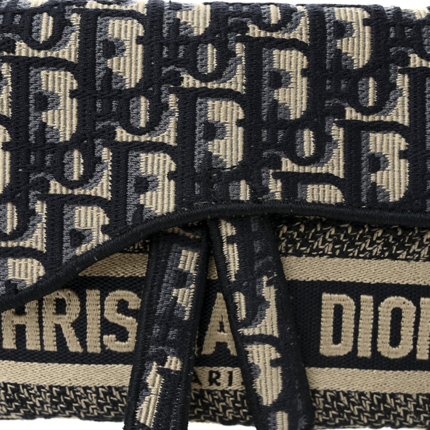Christian Dior Oblique Slim Saddle Pouch Blue 8 of 11