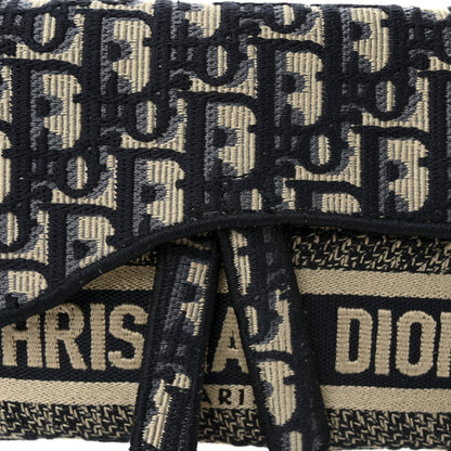 Christian Dior Oblique Slim Saddle Pouch Blue 8 of 11