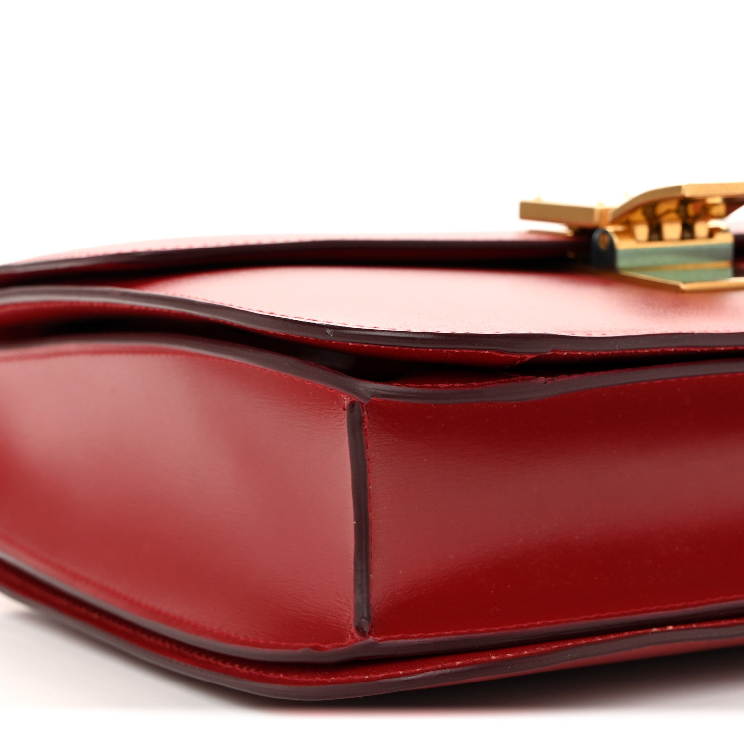 Celine Box Calfskin Medium Classic Box Flap Bag Dark Brick 1794922