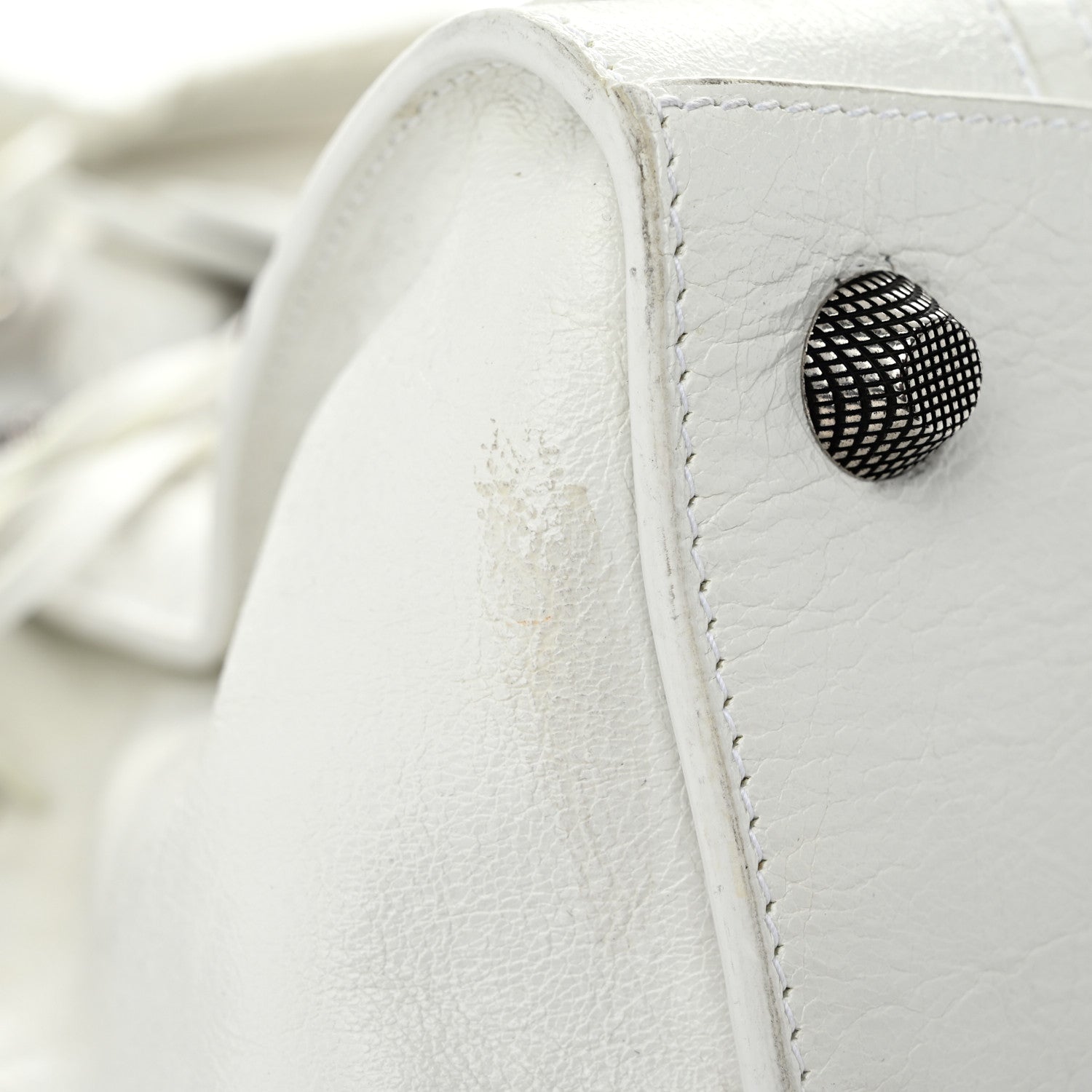 Balenciaga Agneau Arena Neo Cagole City Handbag Optic White 12 of 14