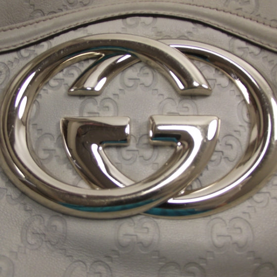 Guccissima Britt Shoulder Bag Ivory