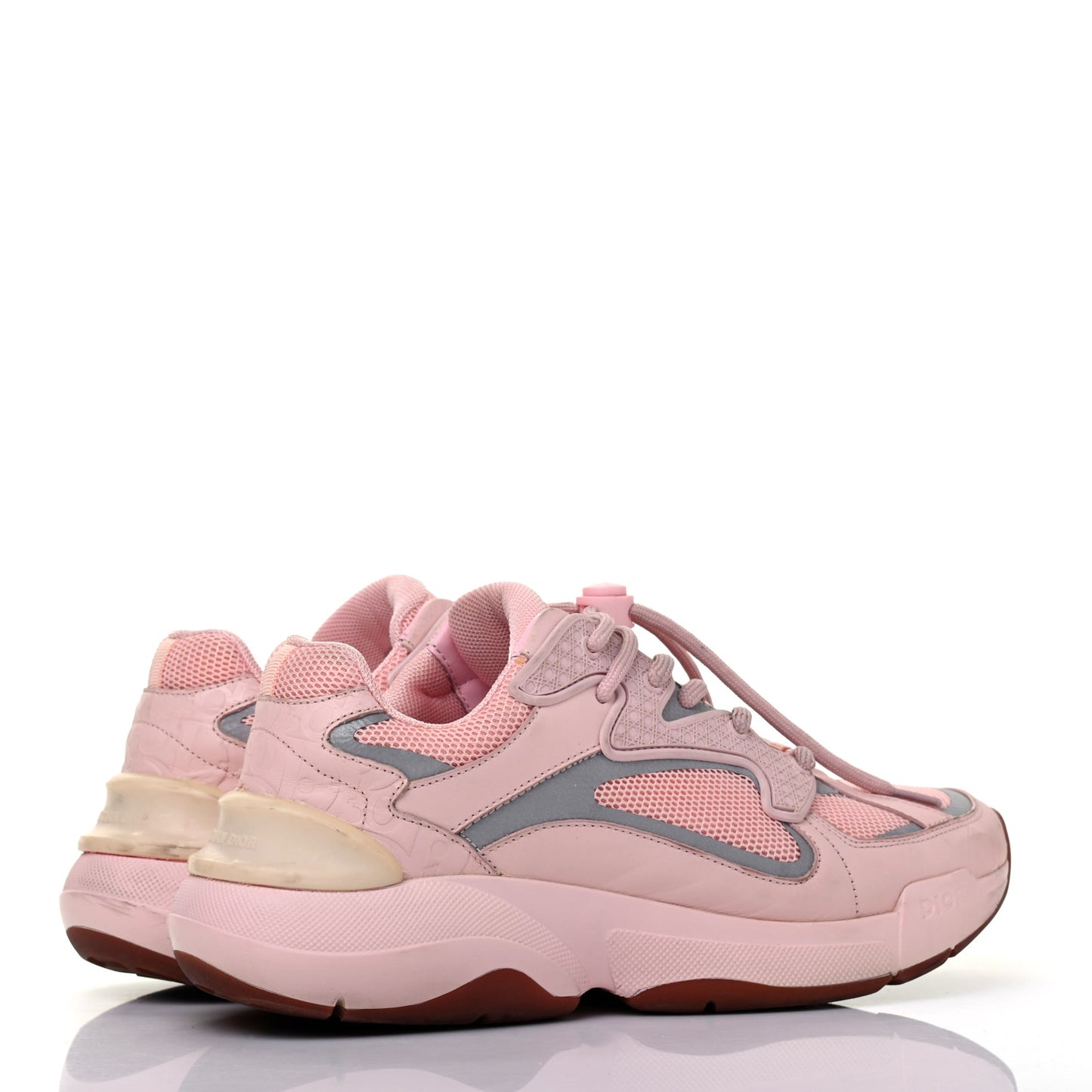 Calfskin Mesh Cannage B24 Low Top Sneakers 38 Pink