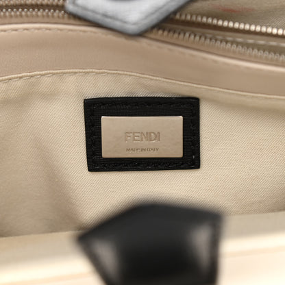Fendi Vitello Elite Flamingo Mink Monster Charm Petite 2Jours Tote Black Multicolor 6 of 13