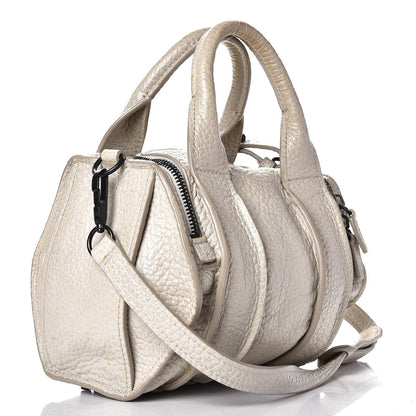 Alexander Wang Pebbled Lambskin Inside Out Rocco Matte Black Hardware Chalk 4 of 11