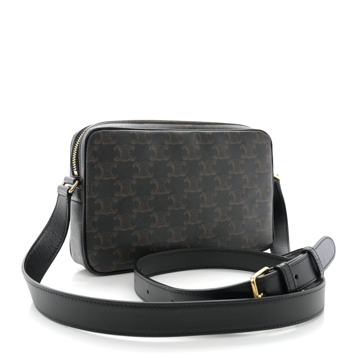 Triomphe Canvas Medium Messenger Bag Black