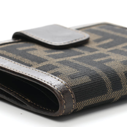 Fendi Zucca Calfskin Compact Wallet Tobacco 13 of 14