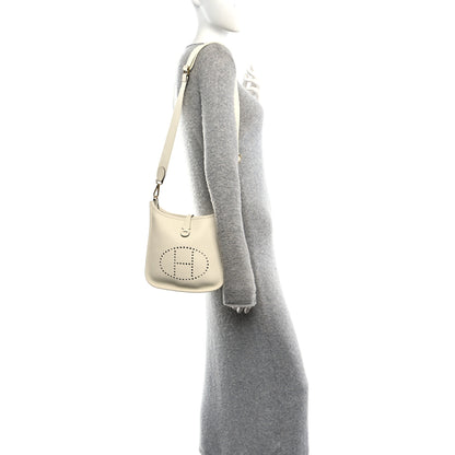 Hermes Taurillon Clemence Evelyne 23 Poche III Cream 2 of 10