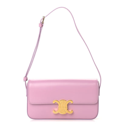 Celine Shiny Calfskin Triomphe Shoulder Bag Rose Quartz 1 of 11