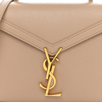Saint Laurent Grain de Poudre Mini Classic Monogram Cassandra Top Handle Beige 8 of 10