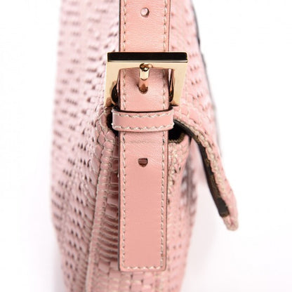 Fendi Calfskin Woven Baguette Cipria Beige Phard 9 of 12