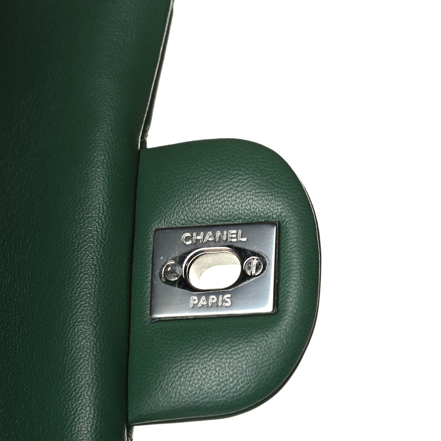 Lambskin Quilted Mini Square Flap Green