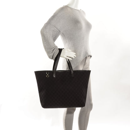 Gucci Monogram Denim Large Tote Brown 2 of 8