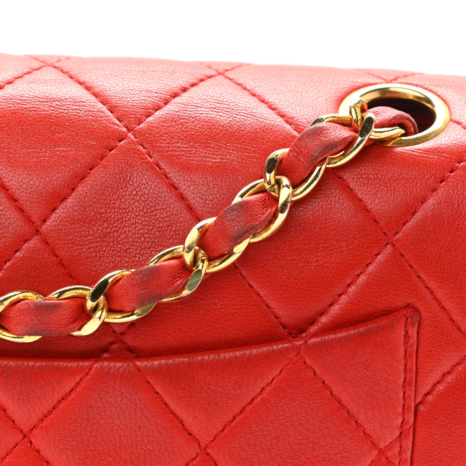 Chanel Lambskin Quilted Mini Square Flap Red 10 of 12