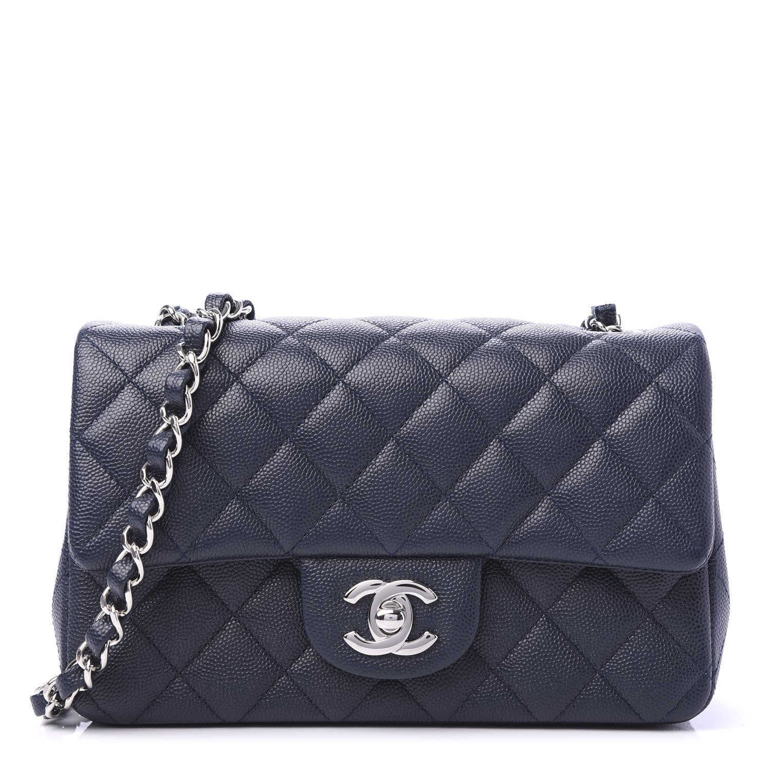 Chanel Caviar Quilted Mini Rectangular Flap Navy 1 of 11
