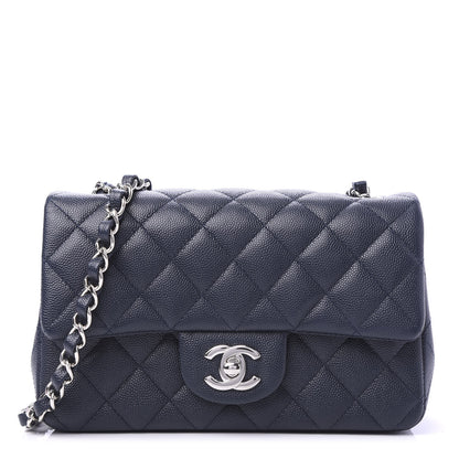 Chanel Caviar Quilted Mini Rectangular Flap Navy 1 of 11
