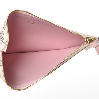 Louis Vuitton Damier Azur Pochette Felicie Chain Wallet Rose Ballerine 8 of 17