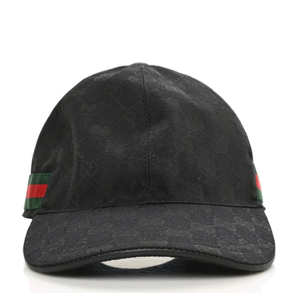 Gucci Monogram Web Baseball Hat S Black 2 of 8