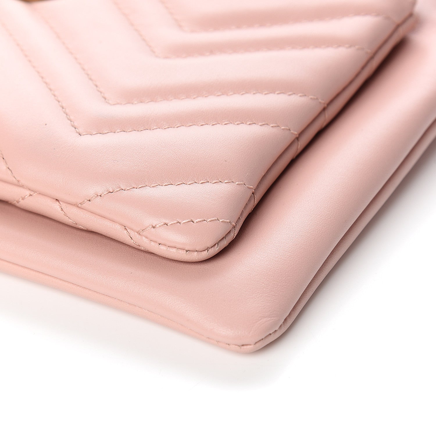 Gucci Calfskin Matelasse Small GG Marmont Double Zip Shoulder Bag Perfect Pink 8 of 9