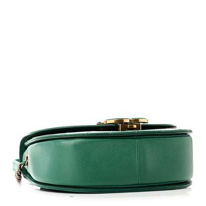 Chanel Shiny Calfskin Goatskin Quilted Small Coco Curve Messenger Flap Green 4 of 10