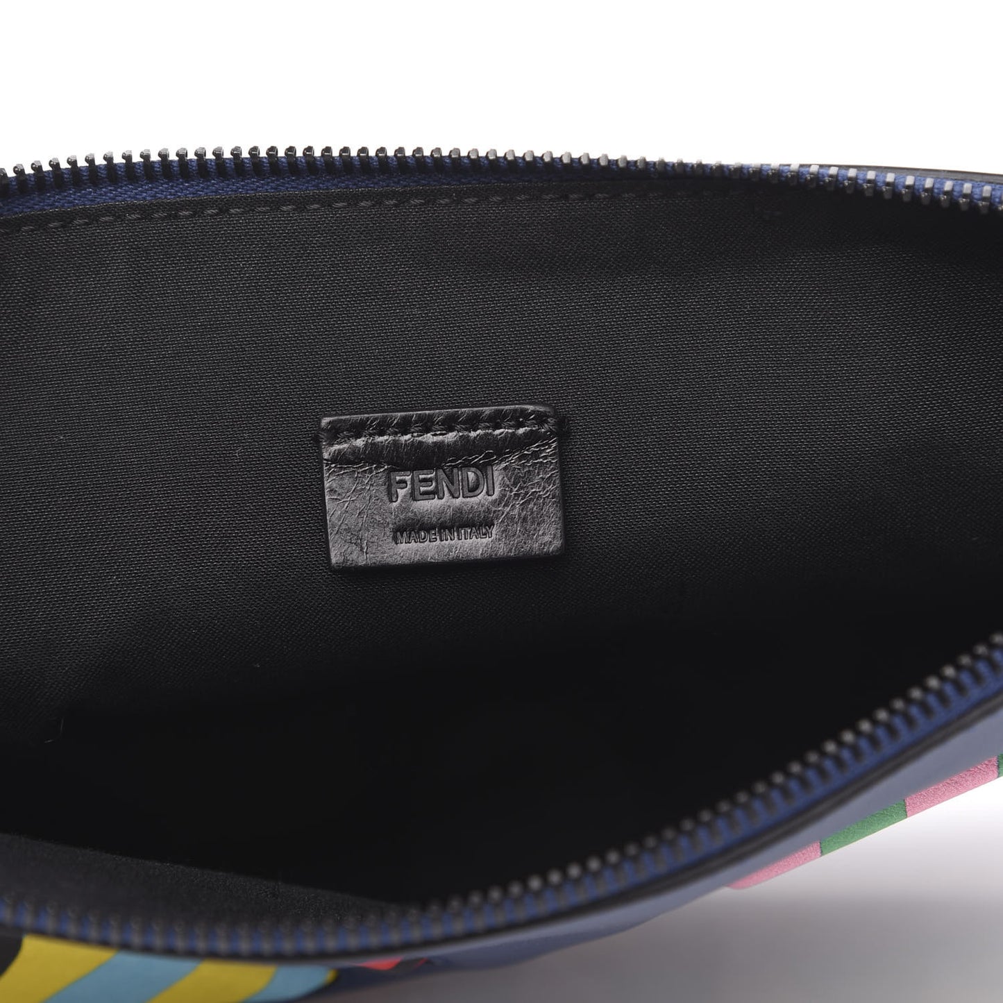 Vitello Century Lined Monster Eyes Pouch True Blue Celeste Multicolor