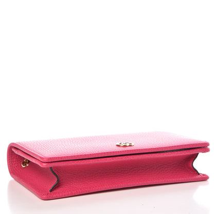 Gucci Dollar Calfskin Mini GG Marmont Chain Wallet Box Pink 4 of 10